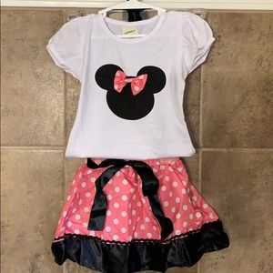 Minnie Mouse Top and Skirt